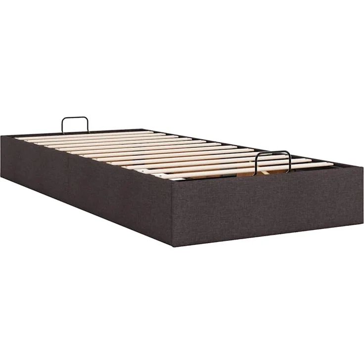 vidaXL Ottoman-Bett ohne Matratze Dunkelbraun 100x200 cm Stoff 3310857 – Bild 9