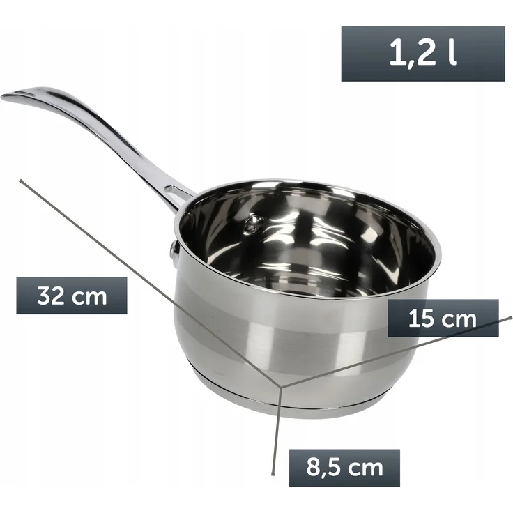 KADAX Saucentopf aus Stahl mit Griff, 15 cm, 1,2 l – Bild 2