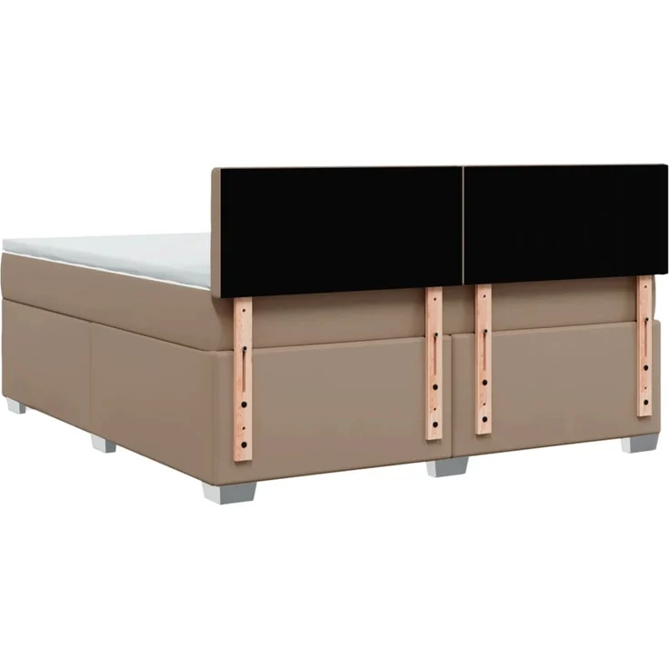 vidaXL Boxspringbett Matratze Cappuccino-Braun 180x200 cm Kunstleder 3288435 – Bild 12