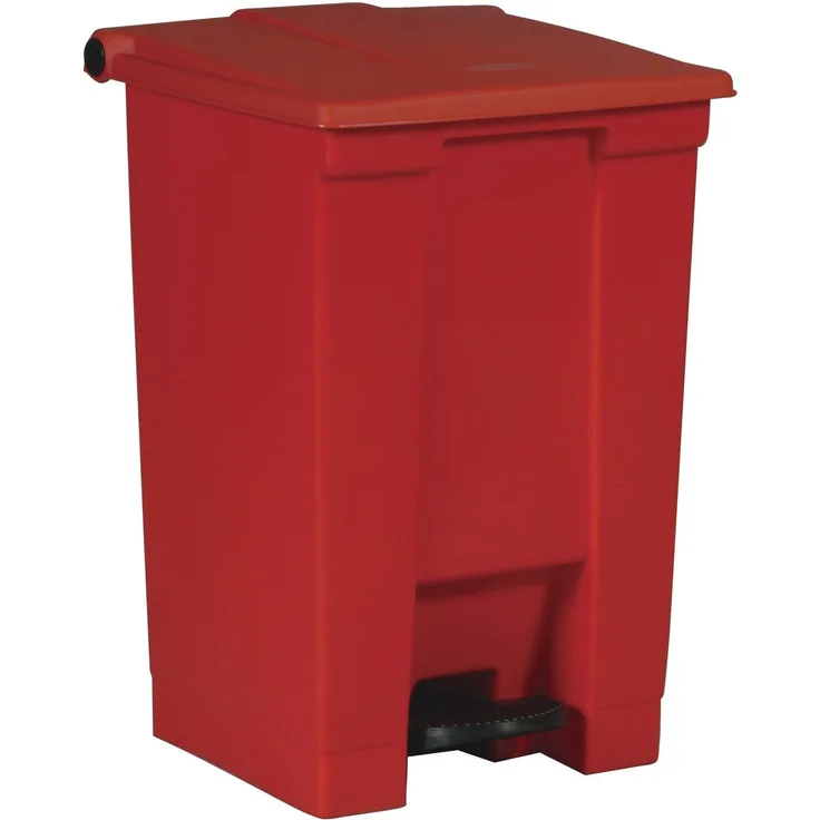 Rubbermaid 12 gal HDPE Step On Trash Can - Red