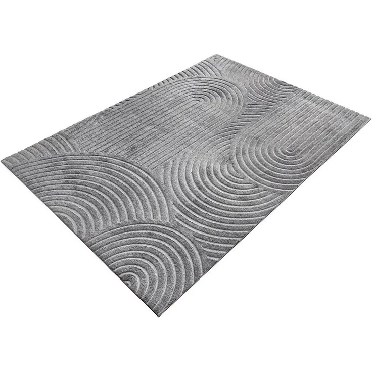 riess-ambiente Designteppich ART DECO 230x160cm grau · Kurzflor-Teppich mit Hoch-Tief-Effekt, rechteckig, Höhe: 15 mm, Wohnzimmer · Indoor · 3D-Effekt · Modern · Schlafzimmer – Bild 1
