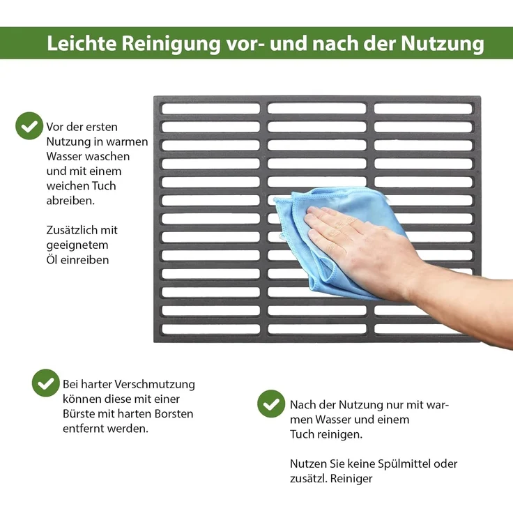 Trutzholm Grillrost rechteckig, Gusseisen emailliert, 67x40 cm – Bild 5