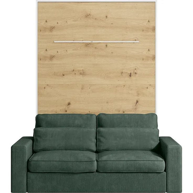 Vente-unique - RAPILI Bett Holz, Platte BeigeWeiß - B 133 cm239,2 cm x H 225,2 cm x L 200 cm – Bild 6