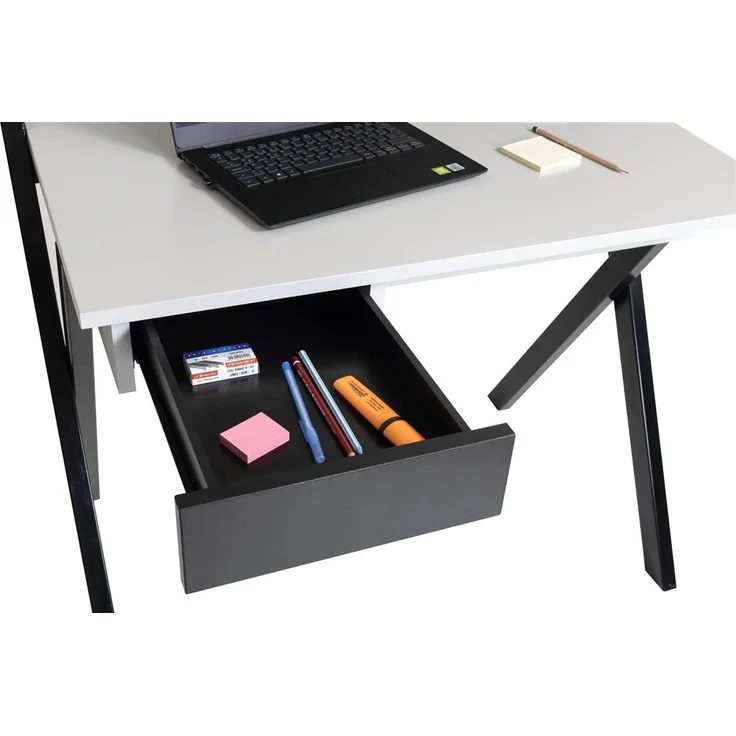 Homeoffice Schreibtisch X-Home grau Dekor – Bild 5