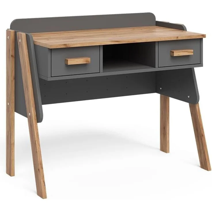 Schreibtisch Malia Grau/Artisan 97 x 51 cm mit 2 Schubladen Vitalispa – Bild 1