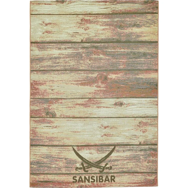 Sansibar Teppich Rantum Beach SA-029, rechteckig, Höhe: 5 mm, Flachgewebe, modernes Design, Motiv Holzdielen, In- & Outdoor geeignet – Bild 2