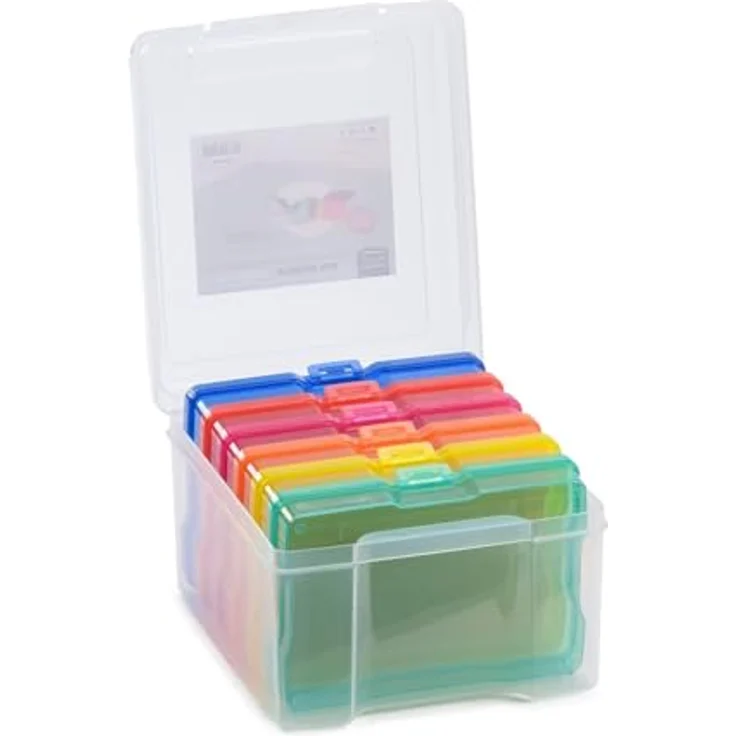 Vaessen Creative Farbige Staubox mit 6 Boxen, 21 x 18,5 x 14 cm – Bild 2