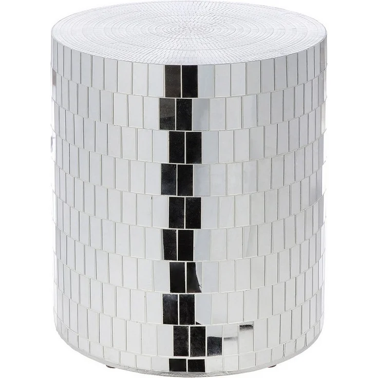 GILDE Beistelltisch DISCO - Beistelltisch in Silber mit Spiegelglas - H. 45cm - Dekoration (1xBeistelltisch, 1 Stück), Tisch - Spiegel - Dekoration - Abstelltisch - Ablage - Hingucker – Bild 1