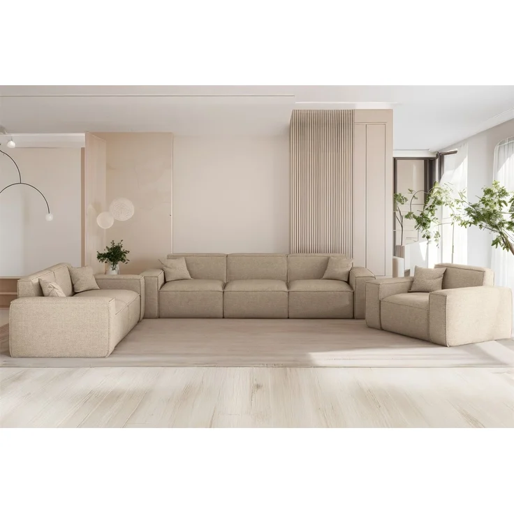 Sessel Designersessel CELES PREMIUM in Stoff Artico Beige – Bild 2
