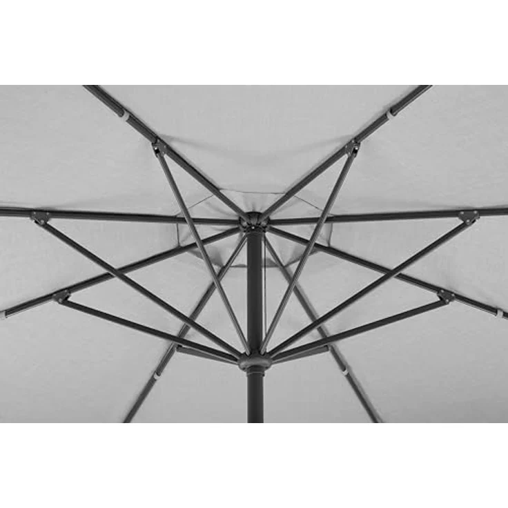 Schneider Marktschirm 'Korsika' 270 x 270 cm, quadratischer Sonnenschirm mit Kurbelöffnung, anthrazitgrau, 100% Polyester Bespannung – Bild 4