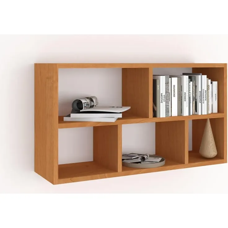 Sleepyshop24 Wandrega - Weiss Modernes Regal | an die Wand hängen | Für Dinge und Bücher kinderzimmer & Badezimmer horizontal oder vertikal (Erle) – Bild 2