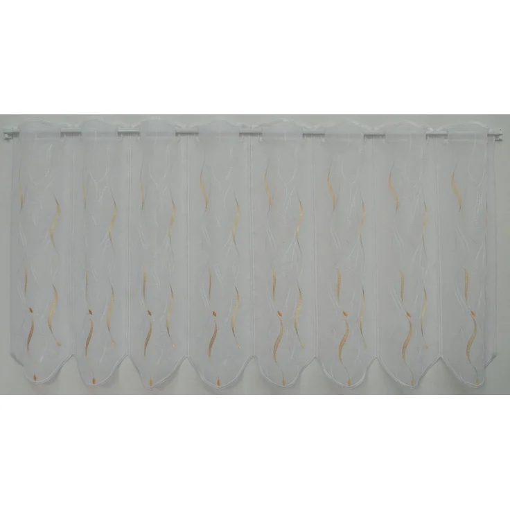 Stickereien Plauen Scheibengardine Pescara (1 St), Stangendurchzug, halbtransparent, Voile – Bild 2