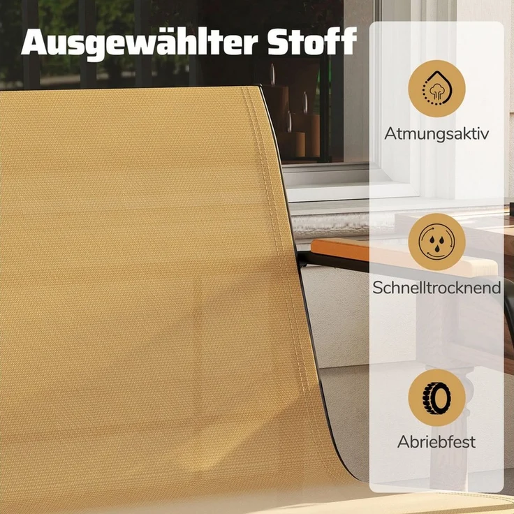 COSTWAY Balkonset, (2-tlg), 2-teilige Terrassenmöbel, Couchtisch-Set mit 2 Fächern – Bild 2