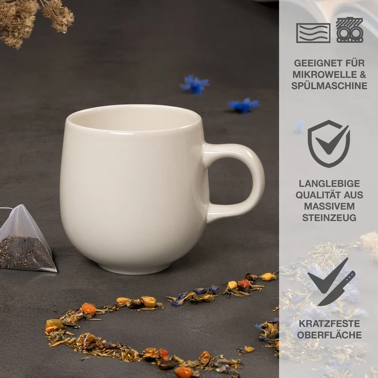 Moritz & Moritz ALHAMBRA Kaffeebecher 6er, Creme – Bild 3