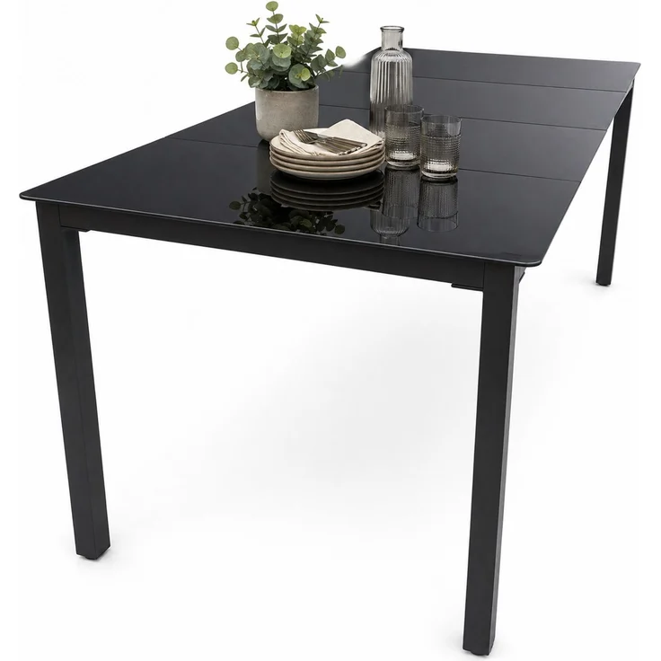 VCM Gartenmöbel-Set Garlos 918162 Schwarz H. 105 x B. 189 x T. 90 cm – Bild 2