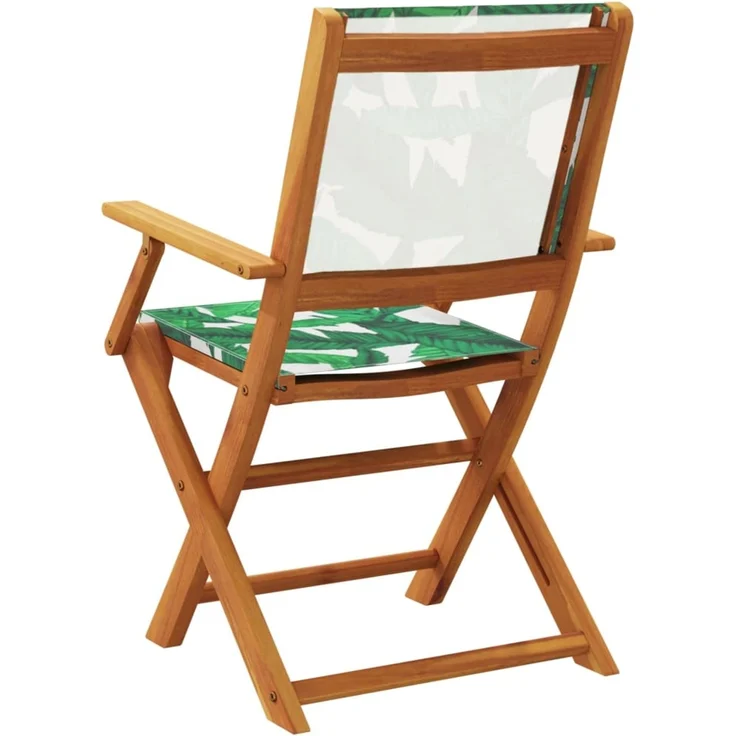 vidaXL Klappstühle, 6 Stück, grüner Stoff und Massivholz 3214587 – Bild 6