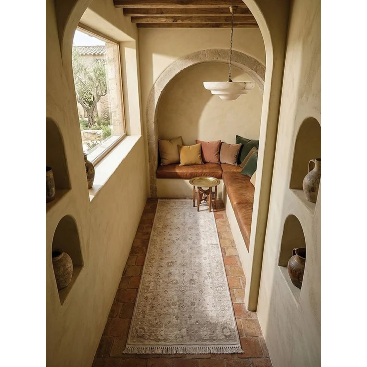 KADIMA DESIGN Teppich SCRIVIA Teppichläufer Beige 80x150 Orientalisch Polypropylen, Läufer, Höhe: 8 mm, Saugroboter-geeignet, Strapazierfähig, Pflegeleicht, Farbecht – Bild 3