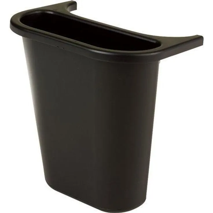 Rubbermaid Zusatzbehälter für Papierkorb, schwarz passend für Papierkorb FG2956, FG2957, 4,5 Liter Fassungsvermögen, rechteckig, ohne Deckel aus PE, kann innen oder außen angebracht werden Maße: (B)265 x (T)120 x (H)295 mm (FG295073BLA / 2950-73-BLA)