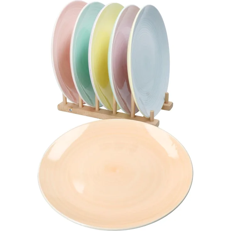 MamboCat Speiseteller Pastello 6er Set Speiseteller Ø27cm Steingut Platte groß Essteller
