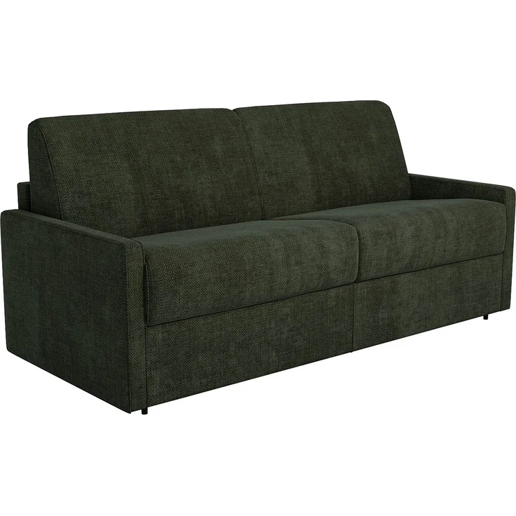 Vente-unique - CALIFE - Schlafsofa - Plastik - Kunststoff (PVC) - Tannengrün - 156 x 223 x 99 cm – Bild 5