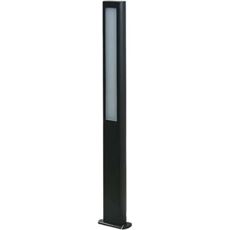 Lucande LED Pollerleuchte Mhairi, LED-Leuchtmittel fest verbaut, warmweiß, Modern, Aluminium-Druckguss, Acryl, anthrazit, weiß, 2 flammig, inkl.