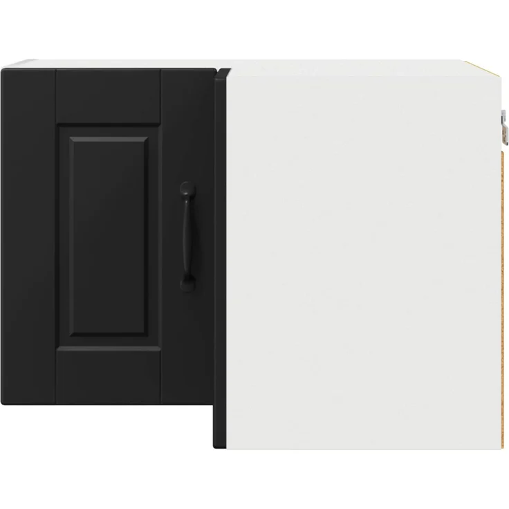 vidaXL Wand-Eckschrank PORTO Schwarz 57 x 57 x 40 cm Holzwerkstoff 885306 – Bild 6