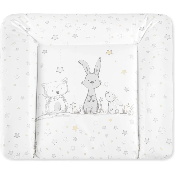 Julius Zöllner® Wickelauflage Softy 85x75 cm - weiche Wickelunterlage - Baby Wickeltischauflage - Folie, wasserdicht & abwischbar - Made in Germany - OEKO-TEX Standard 100 - Sternenfreunde