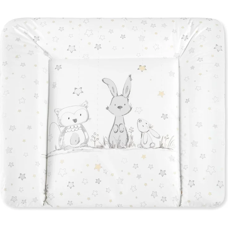 Julius Zöllner® Wickelauflage Softy 85x75 cm - weiche Wickelunterlage - Baby Wickeltischauflage - Folie, wasserdicht & abwischbar - Made in Germany - OEKO-TEX Standard 100 - Sternenfreunde