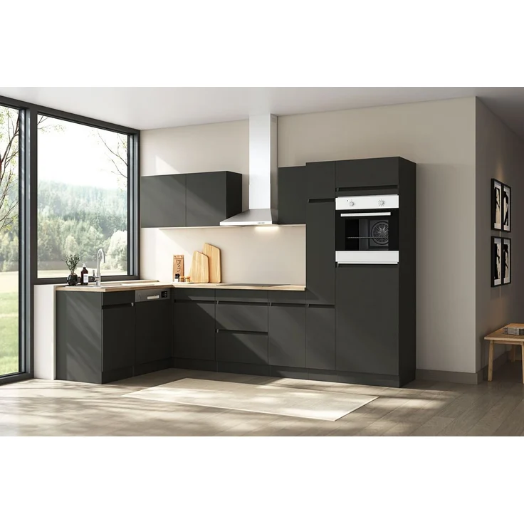 OPTIFIT Küchenzeile Roth, Stellmaße 300x175 cm, wahlweise mit E-Geräten, mit Apothekerschrank – Bild 2