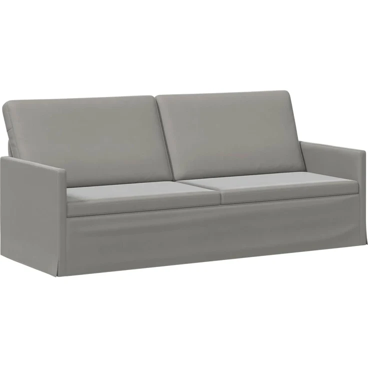 vidaXL 3-Sitzer Sofa Hellgrau 190 x 81 x 82 cm Samt (V) 42041120 – Bild 1