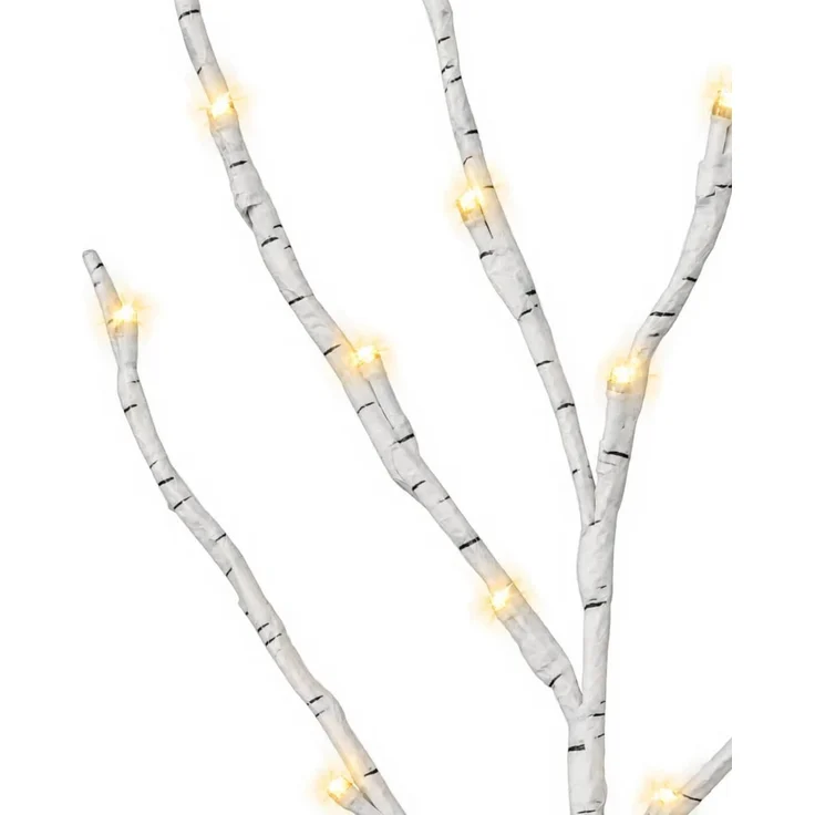 vidaXL LED-Kupferzweig Weihnachtsdekoration 3 stk. Weiß 62 cm Stahl 42055399 – Bild 5