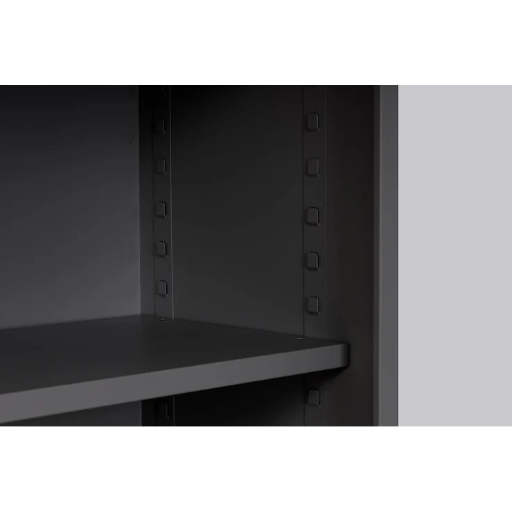 Aktenregal Stahlregalschrank Schrank Büroschrank offen Platz für ca. 55 Ordner schwarz RAL 9005 – Bild 4