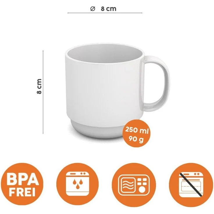 Ornamin Kinderbecher Kleiner/Großer Henkelbecher, Tasse, Kunststoff, Bisphenol-A-frei, Stapelbar – Bild 1