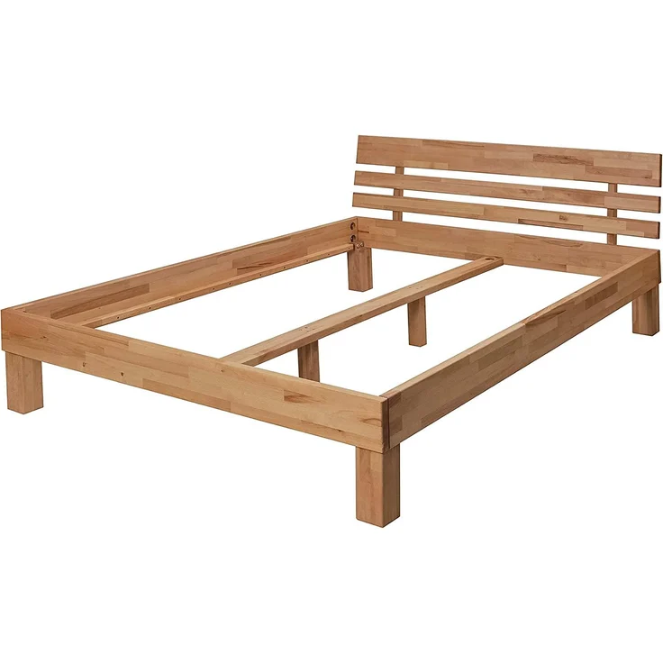Krok Wood Massivholzbett Julia mit Kopfteil in Buche 140x200 cm – Bild 3