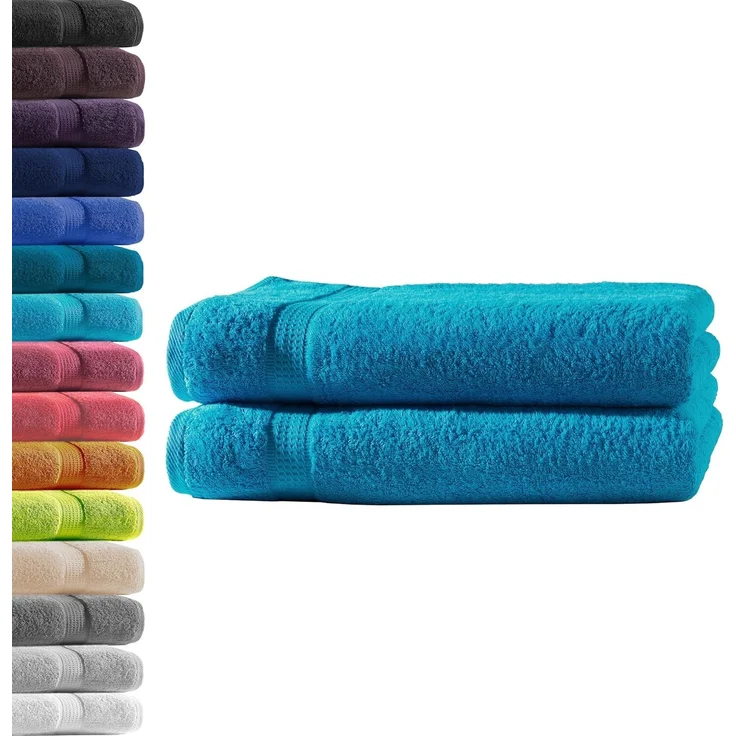 Hometex Premium Textiles Handtuch in Premium Qualität 500 g/m², Feinster Frottier-Stoff 100% Baumwolle, 2x Duschtuch, weich, saugfähig, extra schwer & flauschig - TEST BILD TOP MARKE 2025 – Bild 1