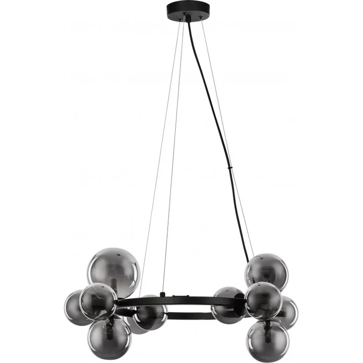 Nova Luce 9028855 ODILLIA Pendelleuchte 11-flammig Schwarz Rauchglas G9 – Bild 2
