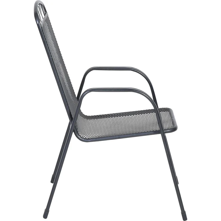 Greemotion 'Toulouse' Gartenstuhl, stapelbar, Stahl eisengrau, 55x97x73 cm – Bild 3