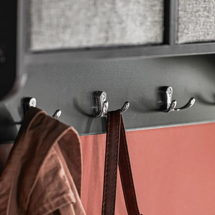 SoBuy FRG282-SCH Wandgarderobe, MDF, Lackiert, Schwarz, 100 x 30 x 20 cm – Bild 5