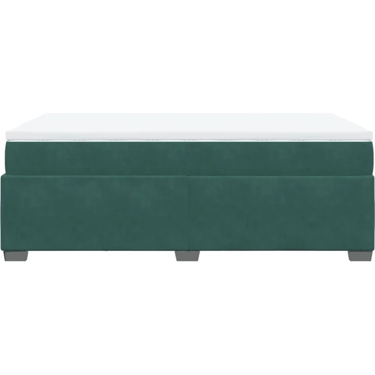 vidaXL Boxspringbett mit Matratze Dunkelgrün 120x200 cm Samt 3285278 – Bild 8