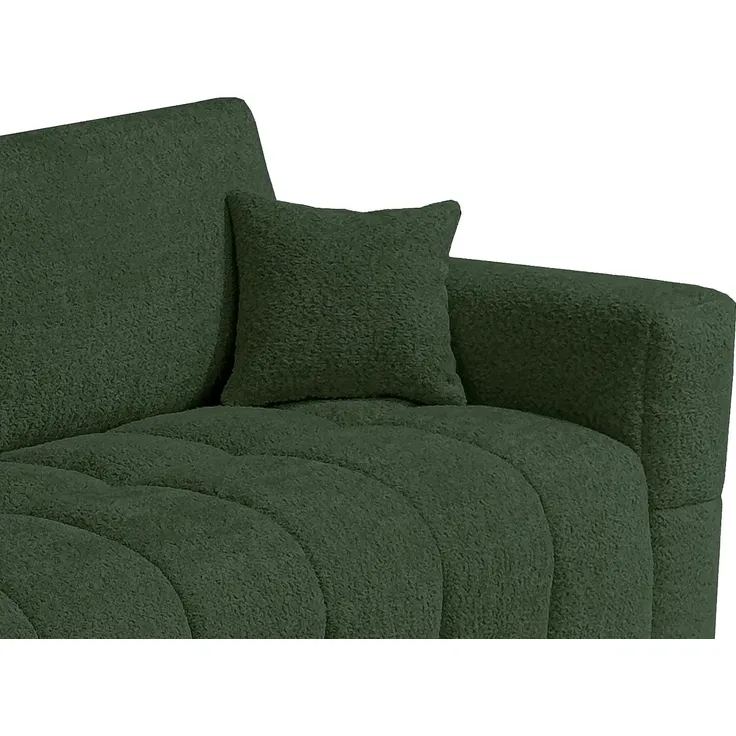 Vente-unique - ISSORO Sofa Stoff Grün - B 105 cm x H 90 cm x L 235 cm – Bild 6