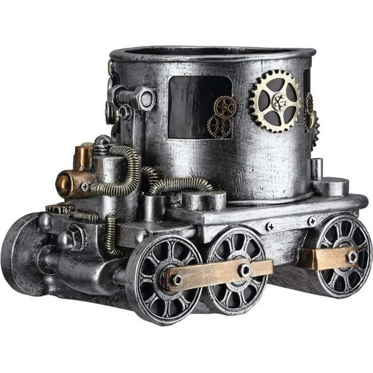 GILDE Übertopf Übertopf Lokomotive Steampunk Engine planter (1 St) – Bild 4