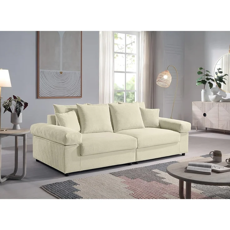 ATLANTIC home collection Big-Sofa Bjoern, mit Cord-Bezug, XXL-Sitzfläche, mit Federkern, frei im Raum stellbar – Bild 7