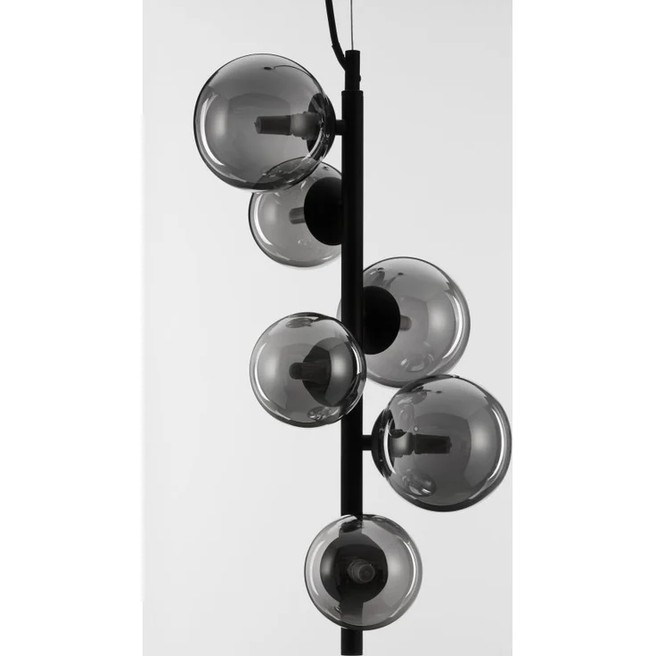 Nova Luce 9028859 ODILLIA Pendelleuchte 6-flammig Schwarz Rauchglas G9 – Bild 5