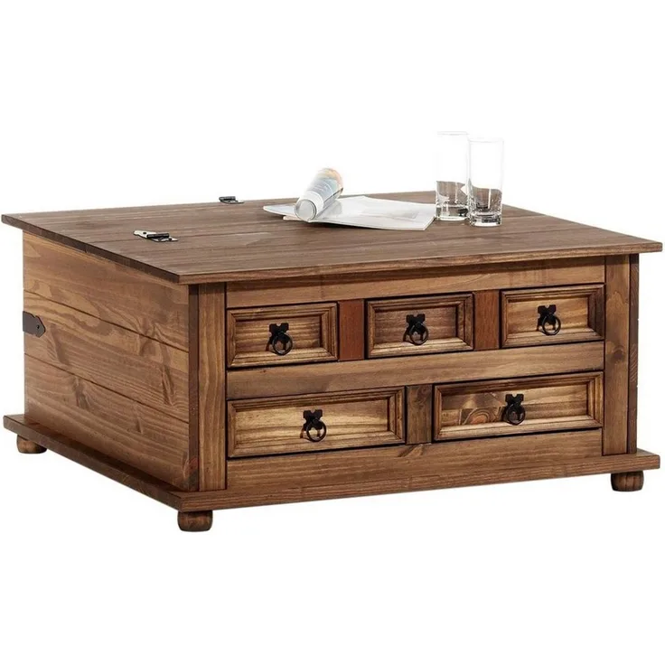 IDIMEX Truhentisch TEQUILA, Truhentisch Couchtisch Mexico Möbel Wohnzimmer Tisch Truhe Mexiko Stil