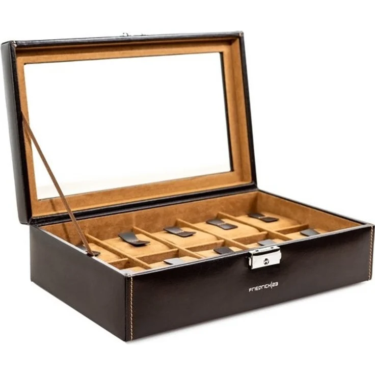 Friedrich23 Uhrenbox Bond mit Glasdeckel für 10 Uhren – Bild 4