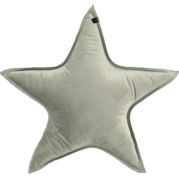 Overseas Star Kissen, Velours, 100% Polyester in Soft Green, 50x50 cm