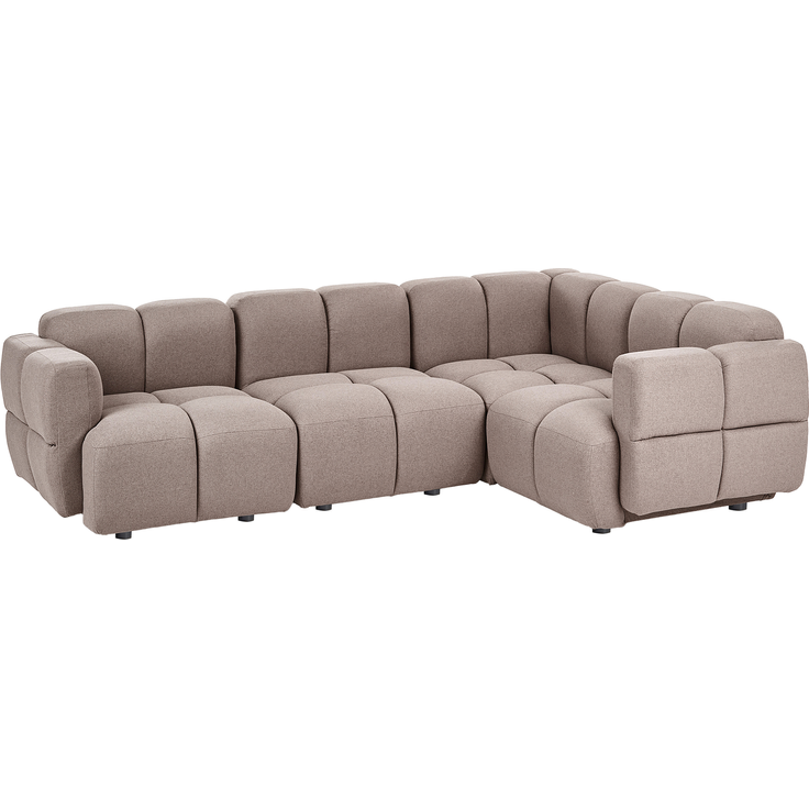 Modul Ecksofa 4-Sitzer MAKSABERG Stoff Taupe linksseitig – Bild 4