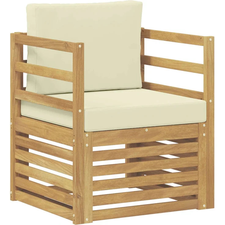 vidaXL Outdoor-Sofagarnitur Polyester Weiß 3439077 – Bild 2