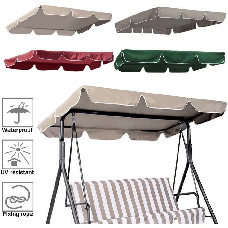 GarveeMore Schaukelstuhl Terrasse Schaukelstuhl Vordach Ersatz Vordach Abdeckung (ohne Gestell), Vordach Abdeckung(Nicht inklusive Rahmen) Doppelsitz/3-4 Sitz Veranda – Bild 2