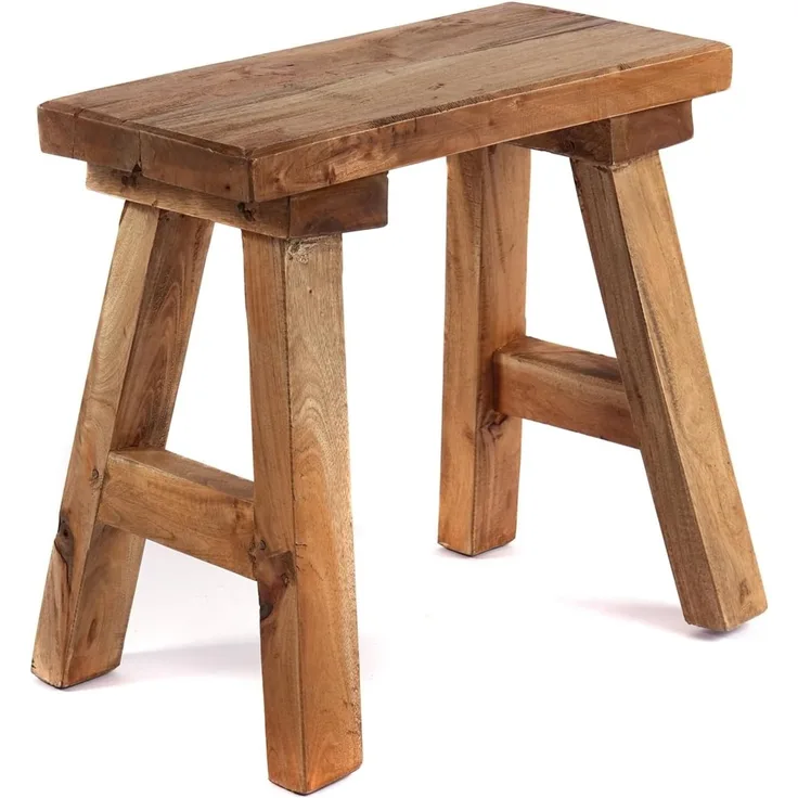 DESIGN DELIGHTS Hocker Vintage HOLZHOCKER "RUSTICO", Altholz massiv, rustikaler Sitzhocker